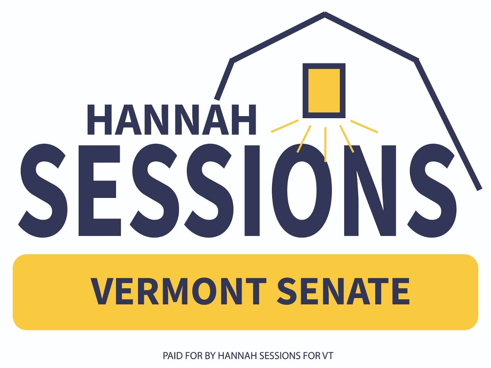 hannah sessions for vt senate logo w: paid for